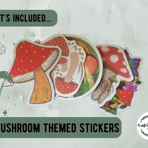 Mushroom Lover's Gift Set - Fungi Gift Accessories - Get Well Soon Gift - Unique Bohemian Gift for Her - Mushroom Necklace afbeelding 6