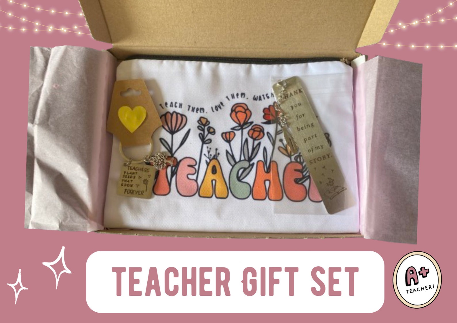 Best Teacher Gift Set - Thank You Teacher Hamper With Pencil Case ...