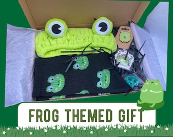 Frog Hamper Letterbox Gift Set | Frog Pamper Hamper for Her with Frog-Themed Gifts | Perfect Birthday & Care Package for Frog Lovers