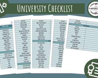 Printable College Packing Checklist for First-Year Students, University Packing Checklist, Editable in Google Docs & Word