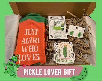 Set de regalo para amantes de los pepinillos: llavero de pepinillos con mensaje de apoyo emocional, regalo divertido, paquete de regalo para mujeres y adolescentes, regalo para amantes de los pepinillos.