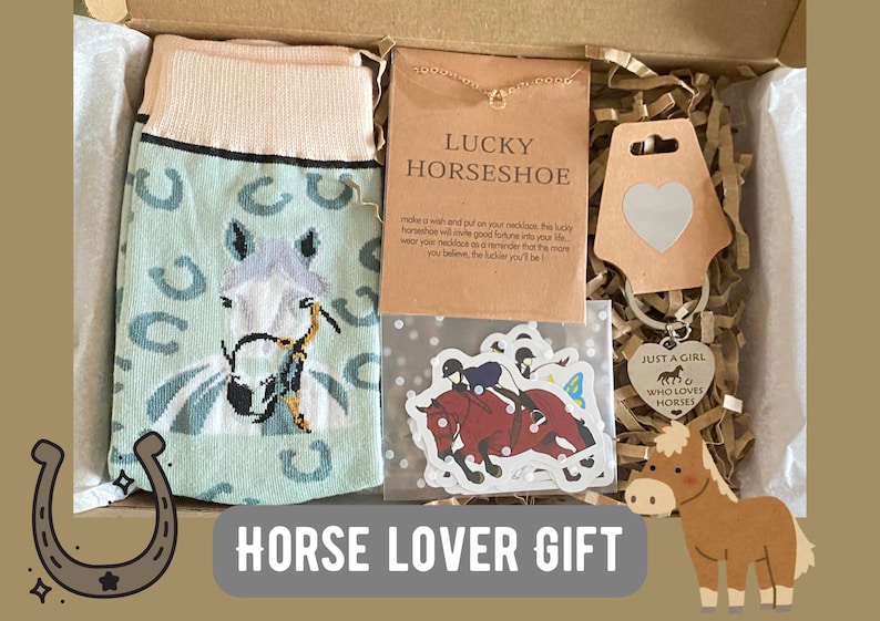 Horse Lover Gift Box Set - Horse Riding Theme Kit, Horse Birthday Gifts for Women, Luxury Hamper for Girls & Teens, Horse Themed Accessories image 1