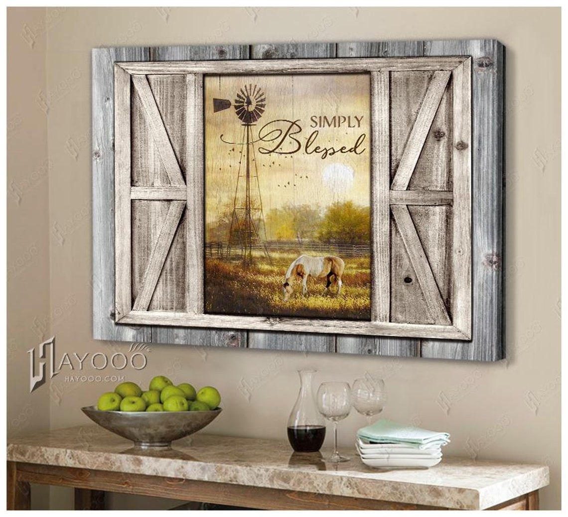 Leinwand gefälschte Fenster einfach gesegnet | Etsy