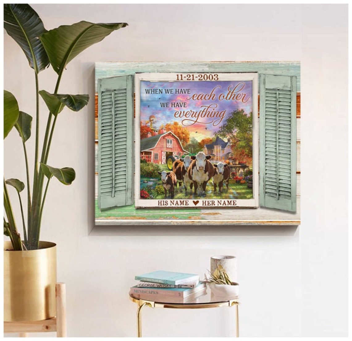 Wenn wir einander bunte Leinwand gefälschte Fenster mit | Etsy