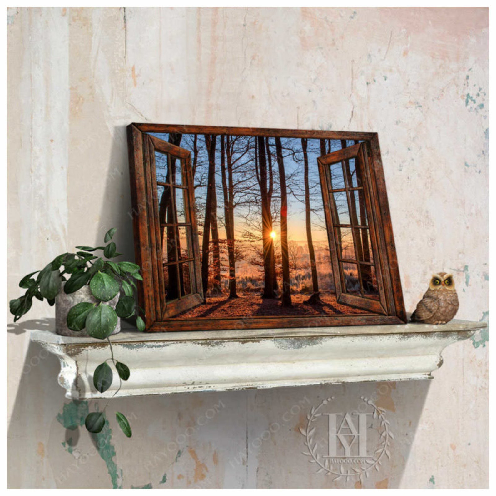 Fake Fenster und schöner mit blauem Himmel Etsy