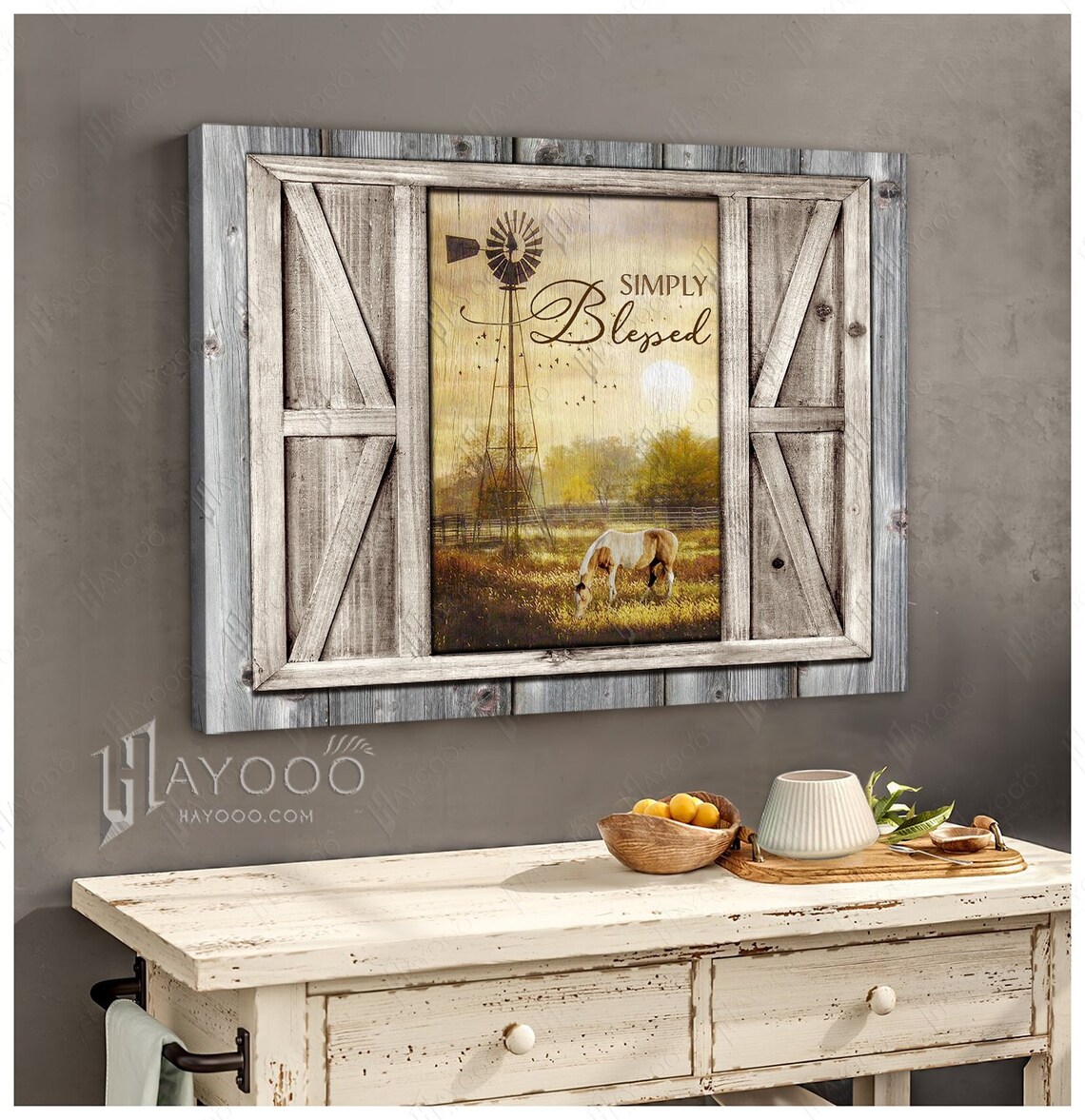 Leinwand gefälschte Fenster einfach gesegnet | Etsy