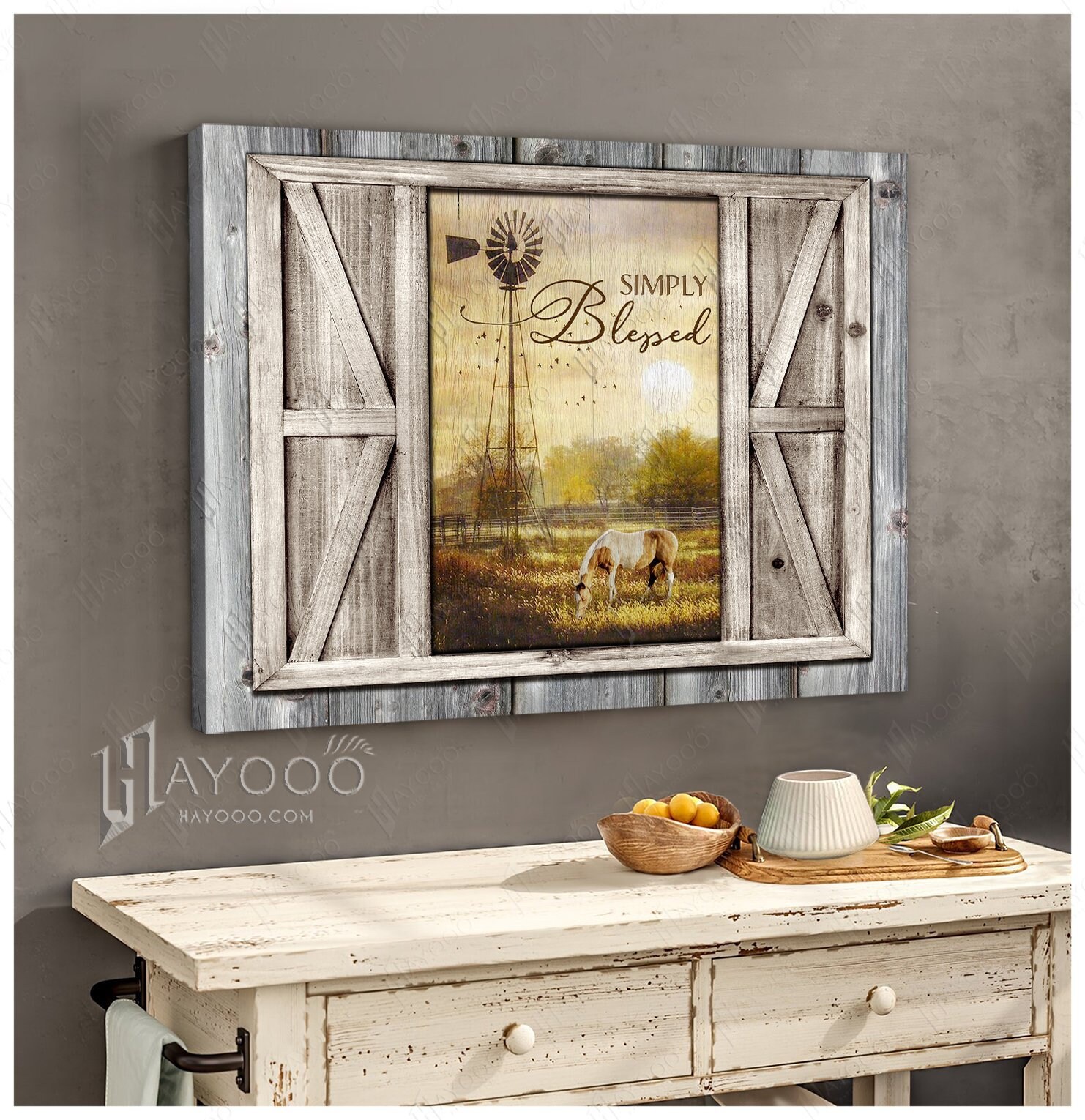 Leinwand gefälschte Fenster einfach gesegnet | Etsy