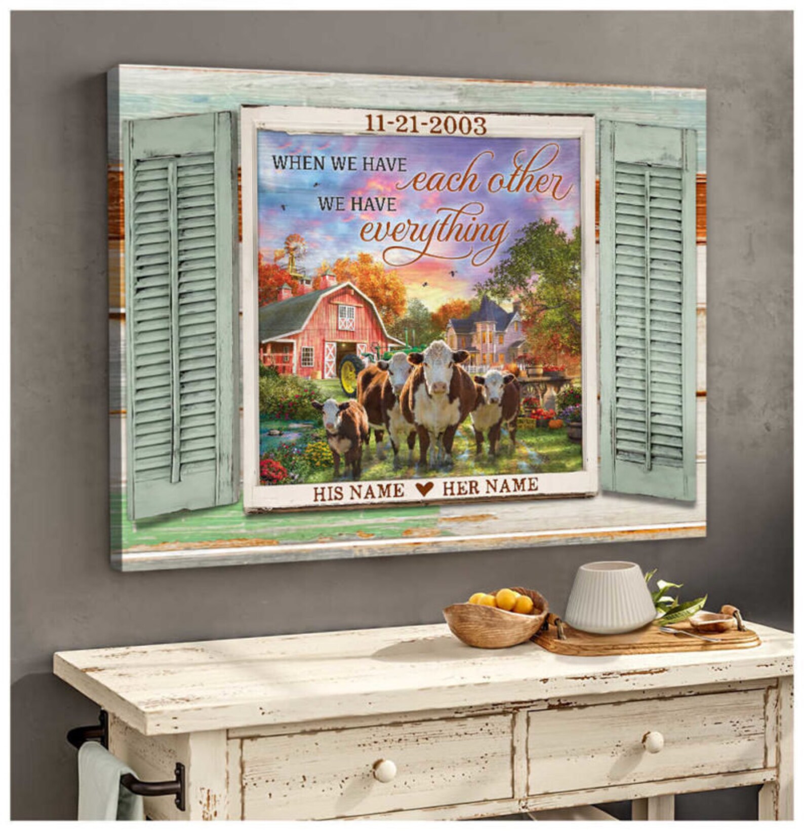 Wenn wir einander bunte Leinwand gefälschte Fenster mit | Etsy