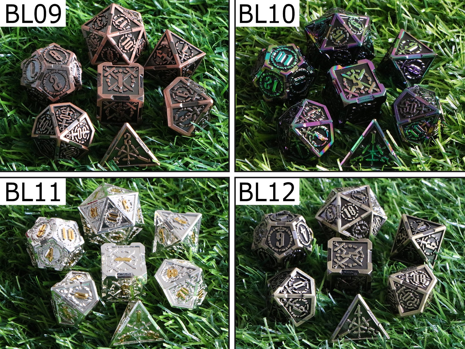 Sword metal dice dnd dice set polyhedral dice set rpg Etsy