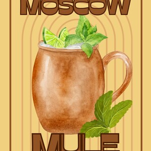 Moscow Mule Cocktail Print
