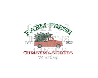 Farm Fresh Christmas Trees SVG and PNG