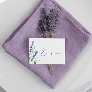 Place cards for wedding baptism or celebration in summer with image 1