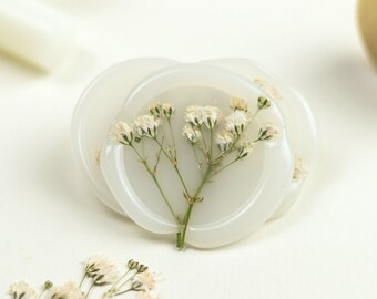 Wax seal with gypsophila | Self Adhesive Wax Seals for Wedding | Wedding Seal | finished wax seals | with dried flower