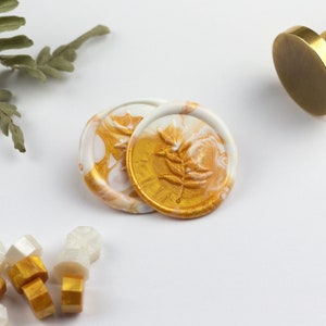 Wax seal marbled Self-adhesive wax seals for wedding finished wax seals gold green white and other colors image 1