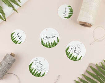 Pendant for weddings, baptisms or celebrations in the mountains | Gift tags with individual text | Tag for guest gift