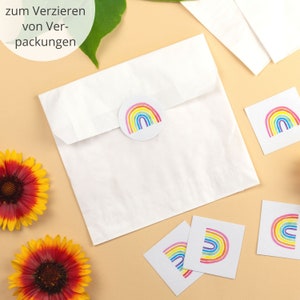 Sticker Rainbow Colorful Round stickers for birth, baptism, children's birthday, school enrollment for embellishing gifts and envelopes image 5