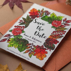 Save the Date Cards for Fall Wedding customizable Save the image 2