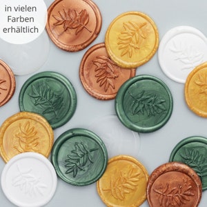 Wax seal leaf palm leaf Self-adhesive wax seals for wedding finished wax seals gold green white and other colors image 3