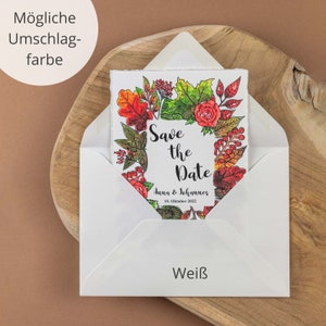 Save the Date Cards for Fall Wedding customizable Save the Weiß