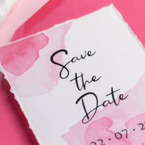 Save the Date Card for Wedding Watercolor save the date in image 2