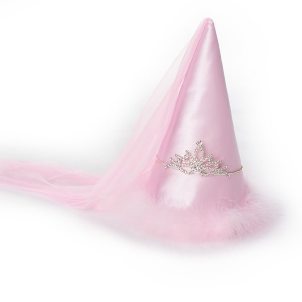 Princess Cone Hat w/ Tiara - 2 Hats in One!