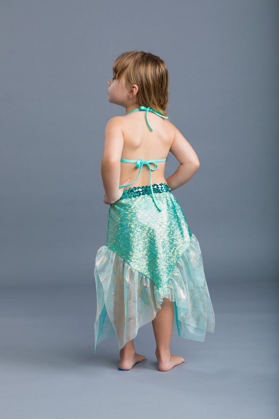 Alyssa Aqua Mermaid Tail V-shaped Skirt (SKIRT ONLY) Kids