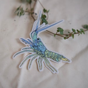 Florida Lobster Sticker Light Blue