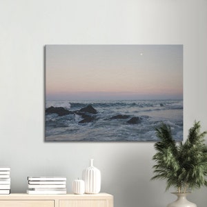 SUNSET at the BEACH Canvas Wall Art, Living Room Wall Art, Beach House Wall Art