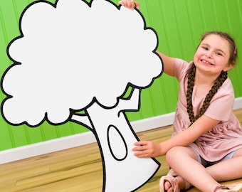 Maple Tree Huge Dry-Erase Decor & Toy, Sturdy (Not a Decal), Snaps On/Off Wall, Toddler Kid Boy Girl Tween Teen DIY Whiteboard Nature Art