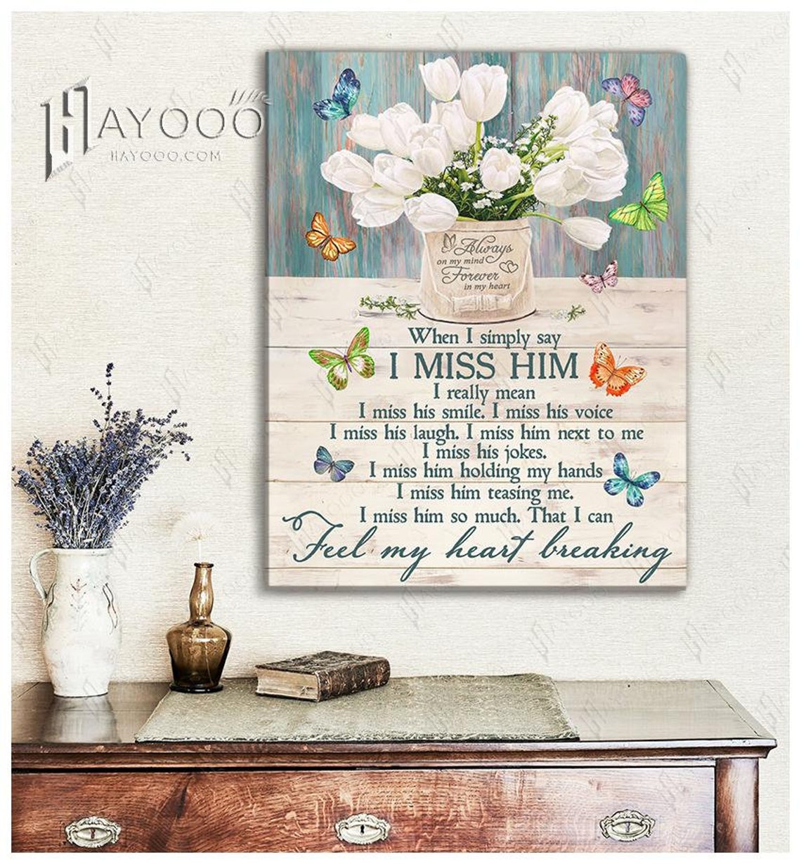 Canvas Painting Wall Art Decor Memorial When I Simply Say I Etsy