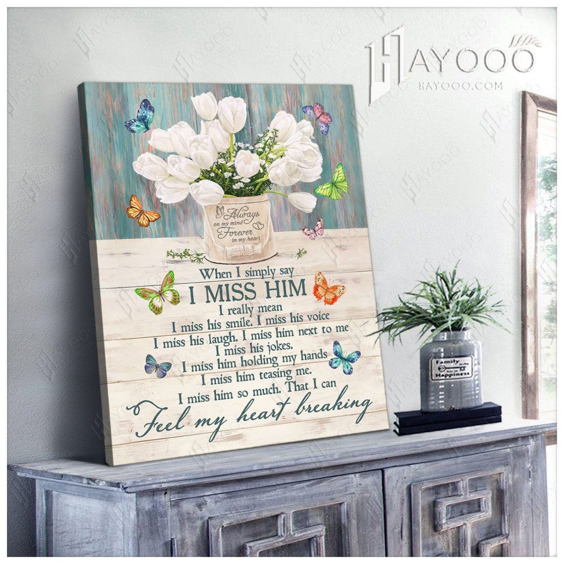 Canvas Painting Wall Art Decor Memorial When I Simply Say I Etsy