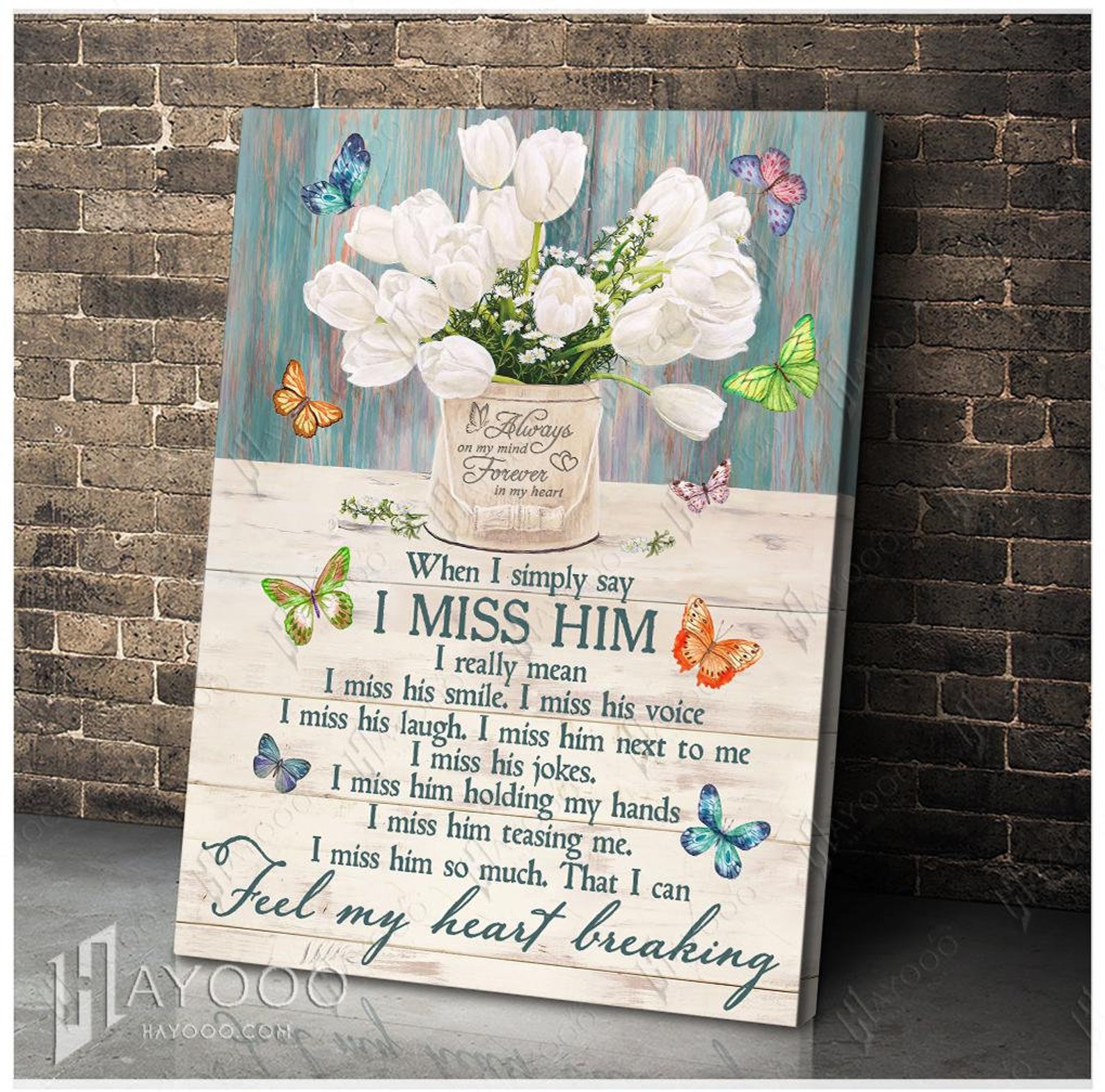 Canvas Painting Wall Art Decor Memorial When I Simply Say I Etsy