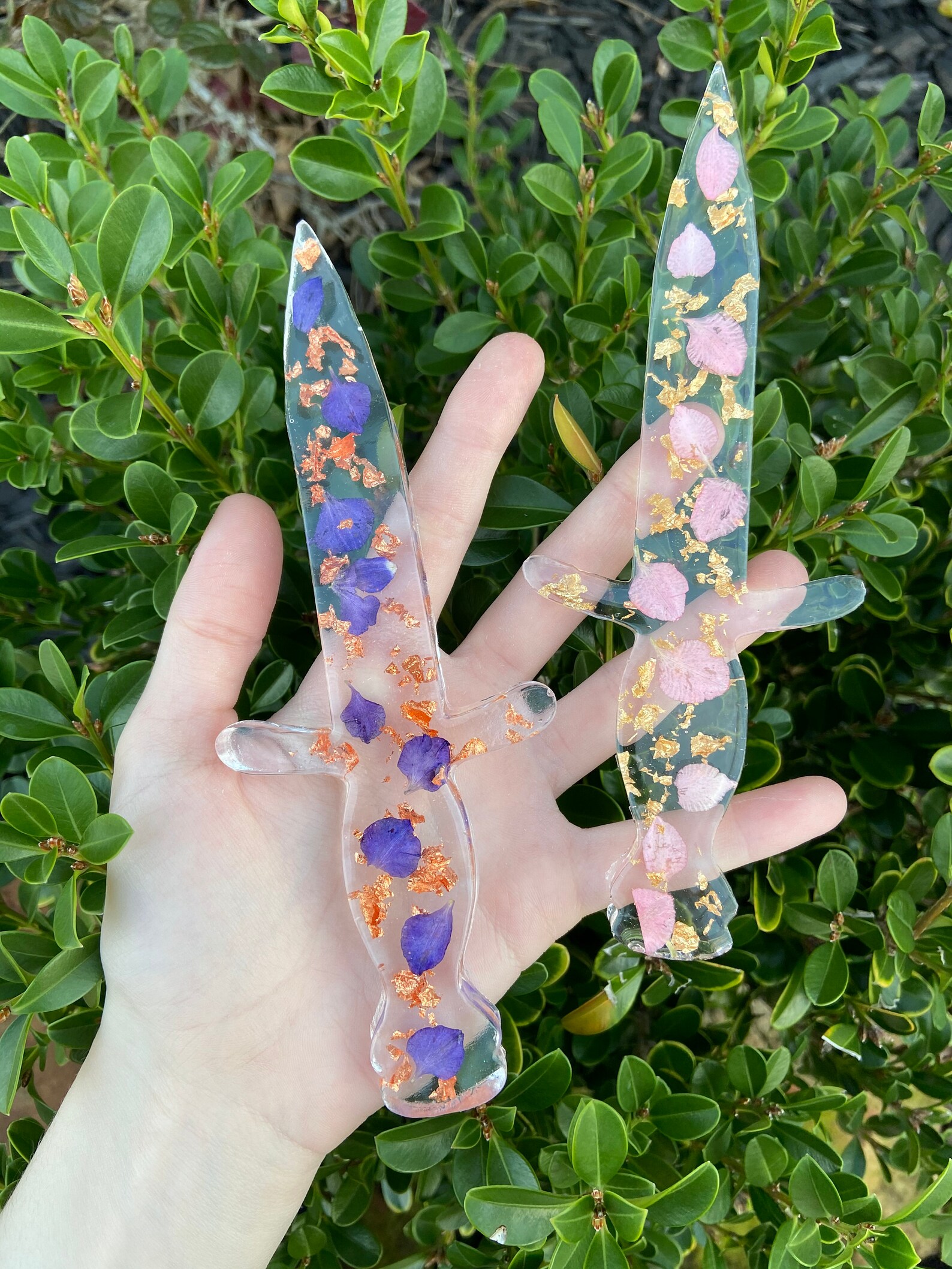 Flower Petal Large Dagger Custom Resin Dagger Decorative Etsy