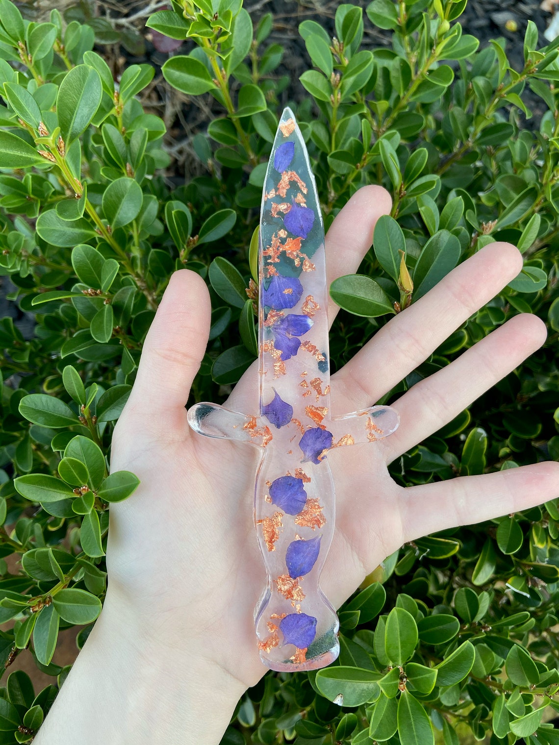 Flower Petal Large Dagger Custom Resin Dagger Decorative Etsy