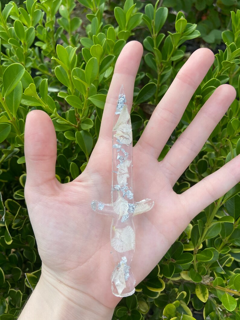 Custom Flower Petal Mini Resin Dagger Resin Dagger Etsy