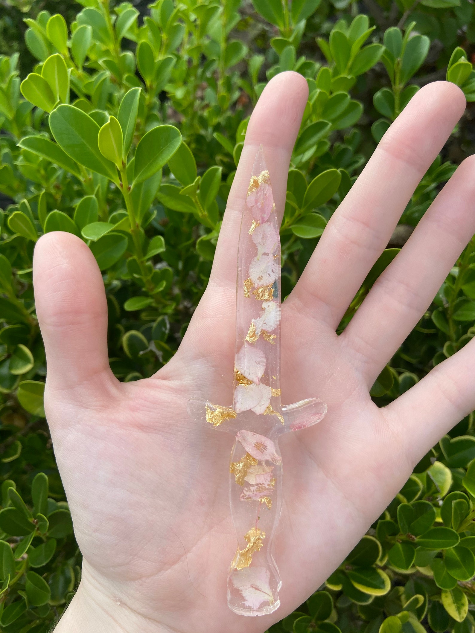 Custom Flower Petal Mini Resin Dagger Resin Dagger Etsy