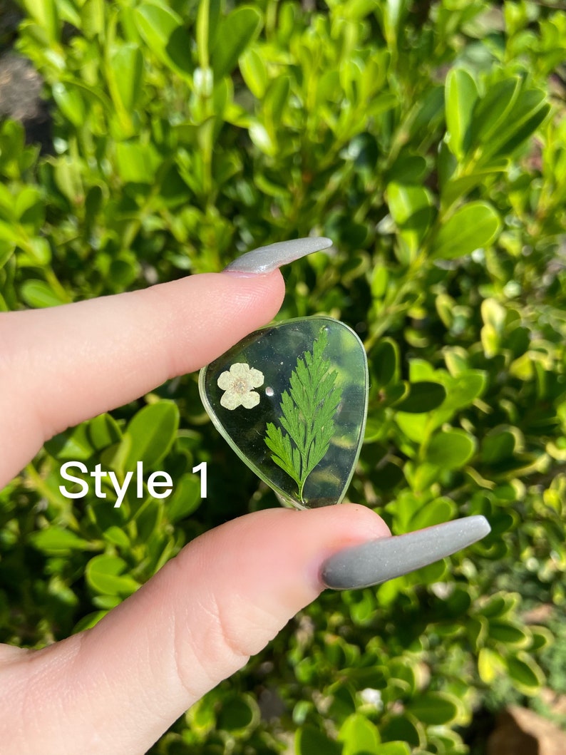 Custom Flower Guitar Pick Floral Guitar Pick Resin Guitar Etsy