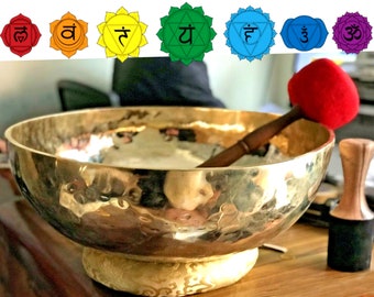 Extra Large Singing Bowls - Standing Bowls  - Big Sound healing Therapy whole body relaxation mindfulness singing bowl set-  mallet cushion