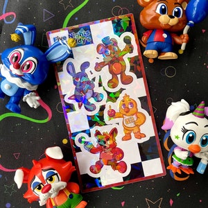 Feuille d’autocollants brillants Five Nights at Freddy’s FNAF