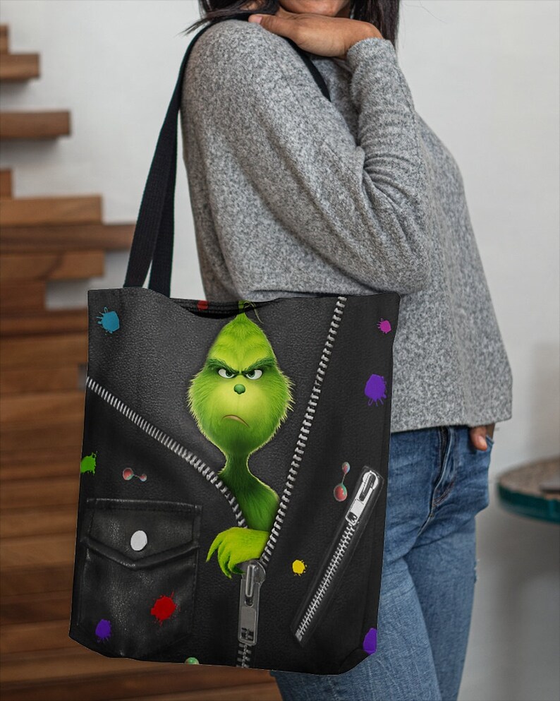 Grinch Tote Bags Grinch Handbags Grinch Shoulder Bag Grinch Etsy