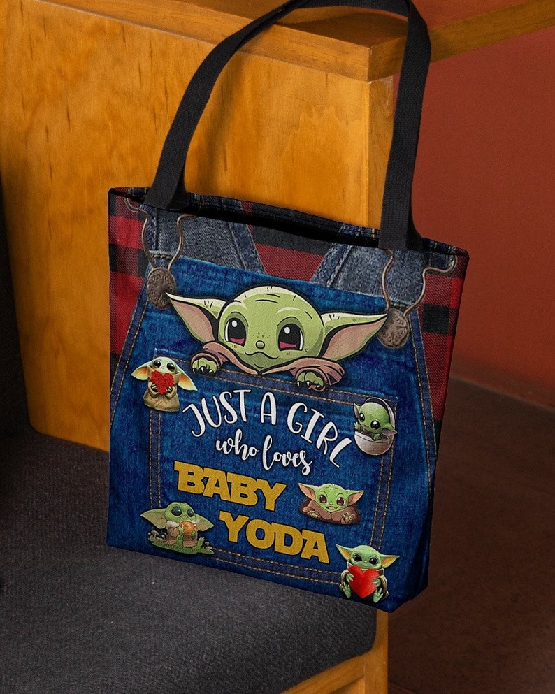 Baby Yoda Tote Bags Baby Yoda Handbags Baby Yoda Shoulder Etsy
