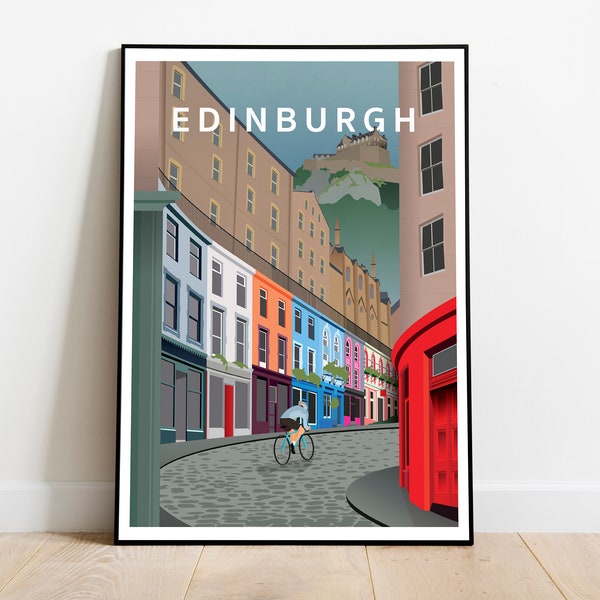 Edinburgh Print | Poster | Cycling | Travel