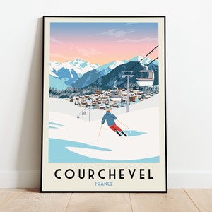 Courchevel Print | Poster | Skiing