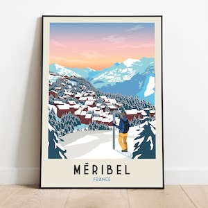Méribel-print | Poster | Skiën | Muurkunst