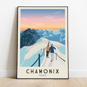 Chamonix Print | Poster | Skiing | Wall Art