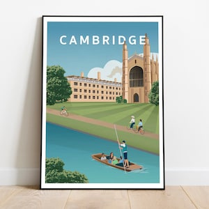 Cambridge Print | Poster | Cycling | Travel