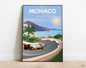 Monaco Print | Poster | F1 | Formula One Poster | Wall Art