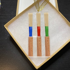 Oboe Reed Christmas Ornament, Gift for Musician, Double Reed, English Horn, Reed Thread, Oboist Present, Orchestra, Band Geek, Music Teacher