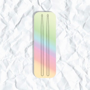 Sticker holographique baguette de batterie, batteur, groupe de rock, percussionniste, professeur de musique, cadeau pour musicien, fanfare, maillet, cymbale, décalcomanie