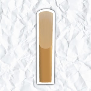 Clarinet Reed Sticker, Saxophone Reed Sticker, Alto, Tenor, Baritone, Bass Clarinet, Water Proof, Laptop, Water Bottle, Planner, Magnet